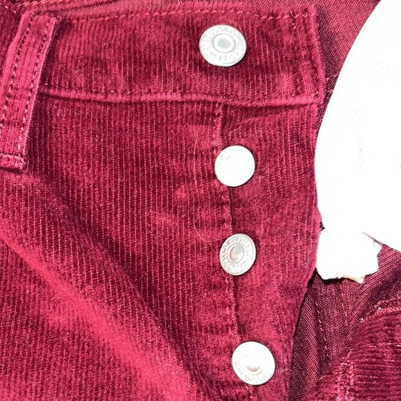 Women’s Levi’s Premium Wedgie Straight Fit Corduroy red button fly pants - Picture 6 of 8